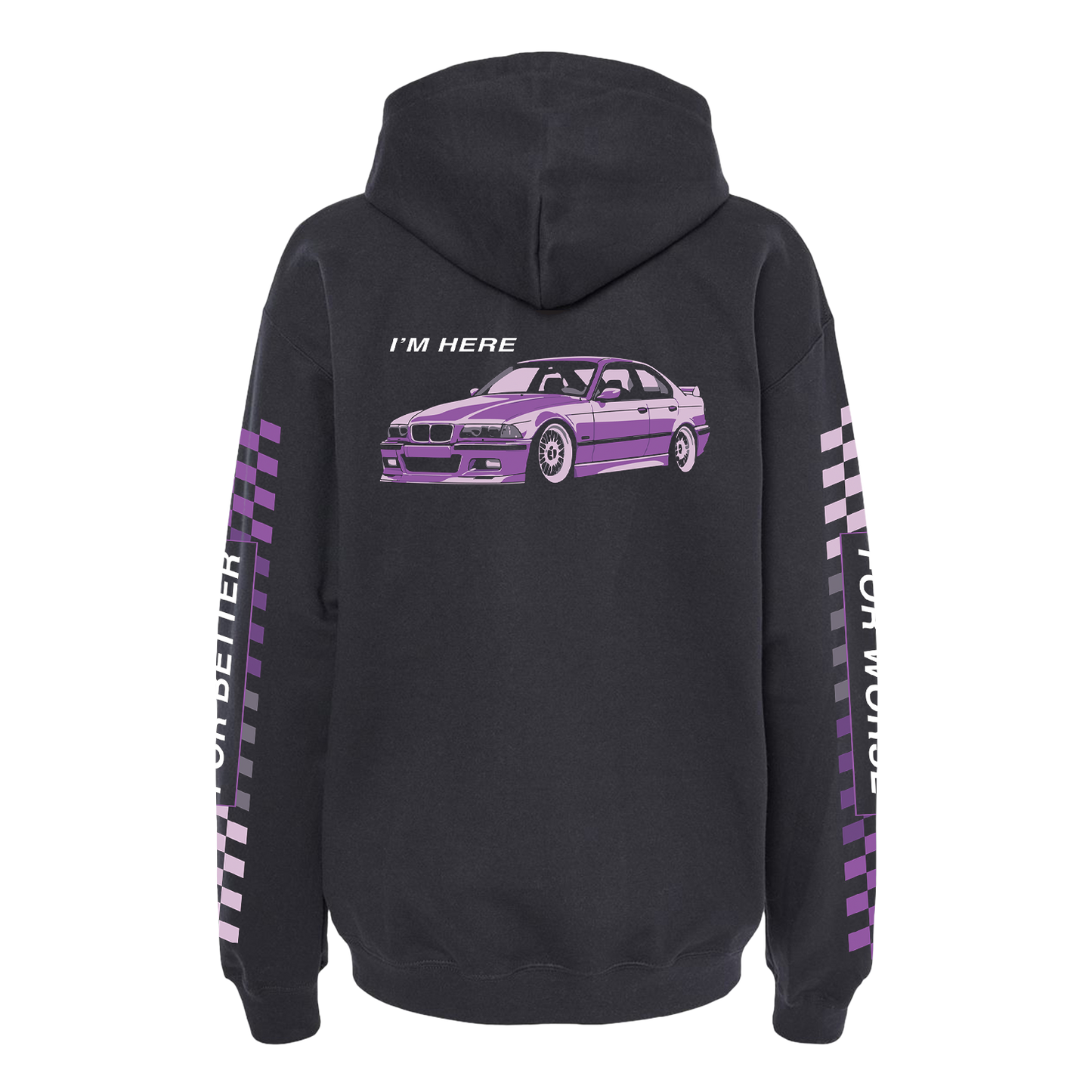 I'm Here Racer Hoodie (Black)